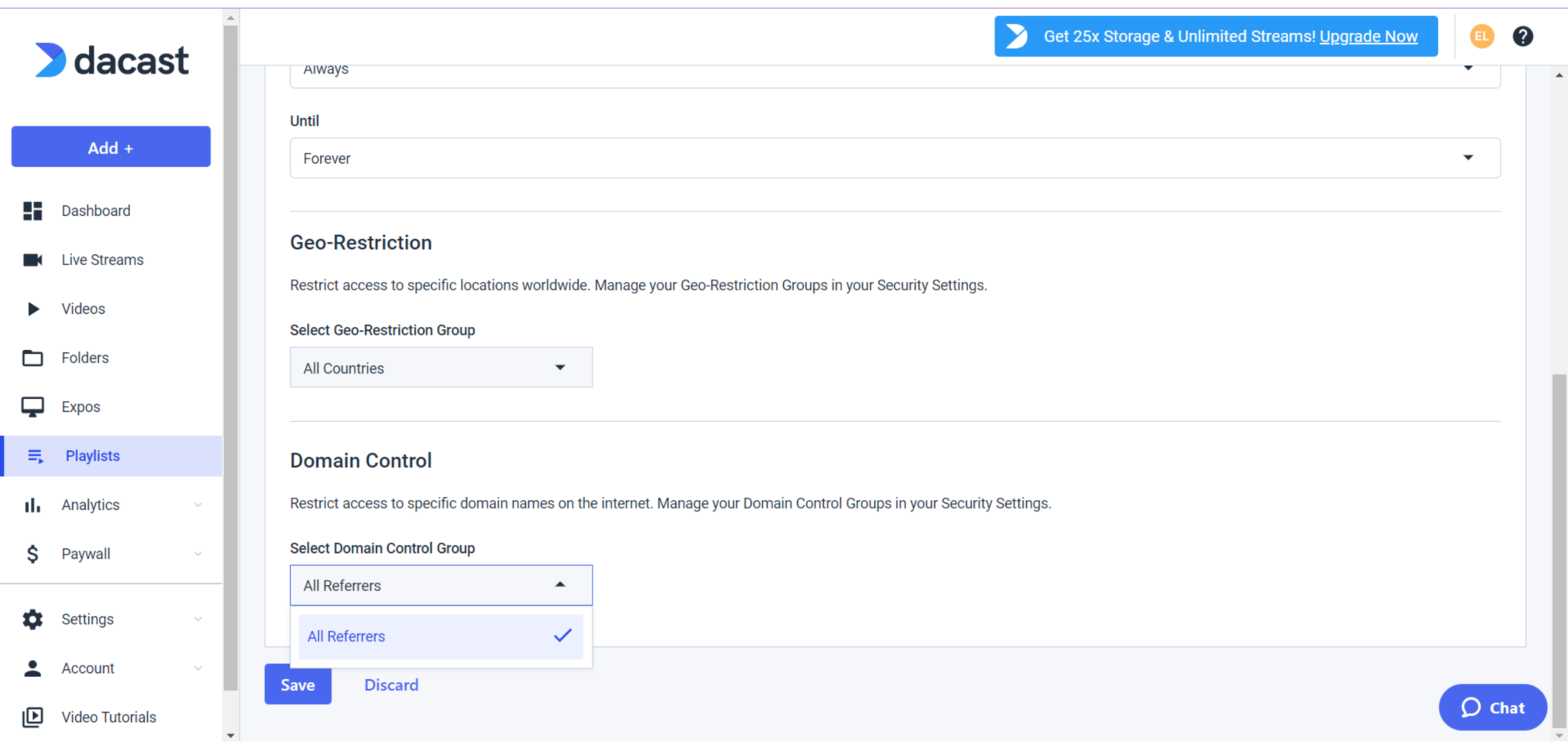 Frame Dacast Creating a Video Playlist Channel on Dacast: A Walkthrough