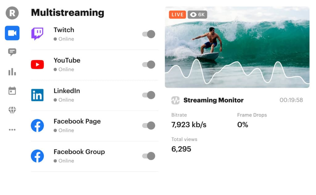 piattaforma di multistreaming restream