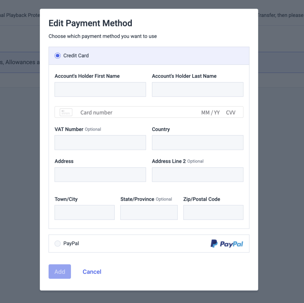 How to set up Multiple Payment Method with your Dacast account? Dacast