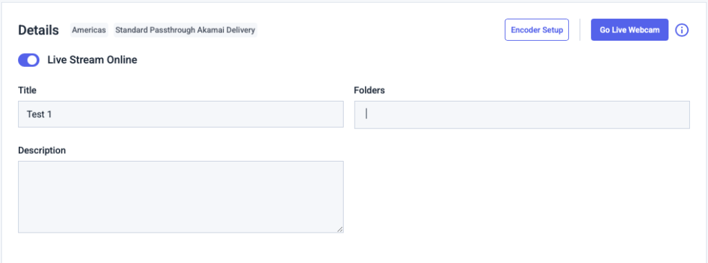 Folder selection field before a folder is selected